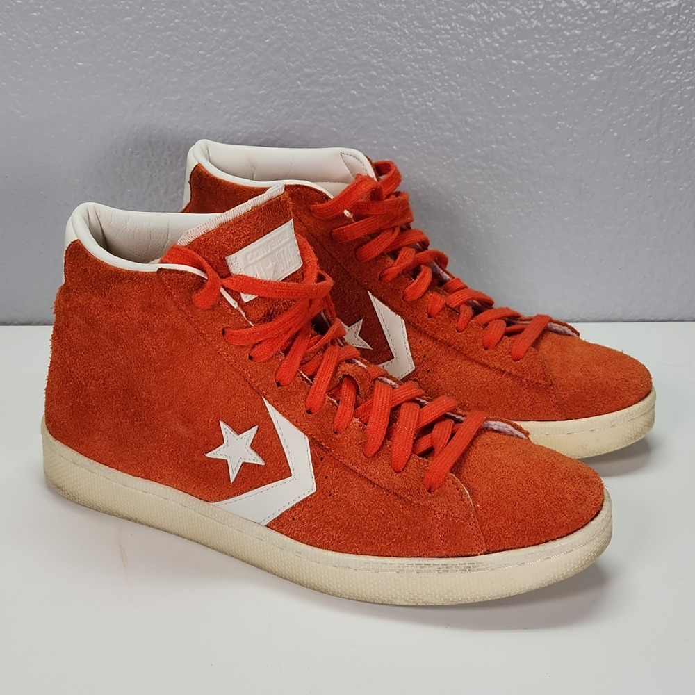 Converse Cons Pro Leather 76 MID Orange Suede Sneakers Mens 10.5 155338C